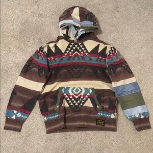 Polo Ralph Lauren Distressed Southwestern Fleece Hoodie